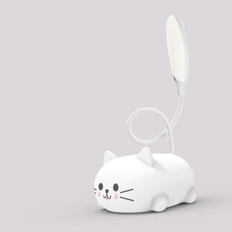 Mini Cartoon Cat LED Eye Protection Reading Lamp USB Rechargeable Desk Lamp | Bowlift