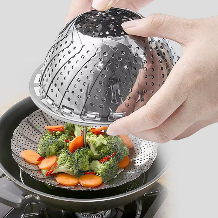 Flower-shaped Steel Folding Steamer | Bowlift