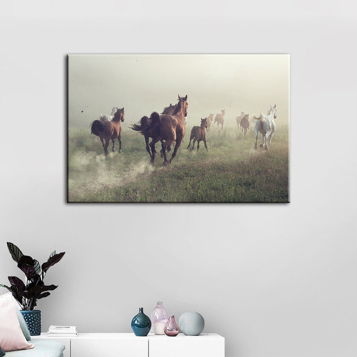 Running Horses - Canvas Wall Art Painting | Bowlift