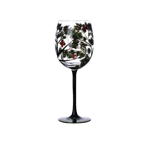 Four Seasons Tree Wine Glasses - Hand Painted Art | Bowlift