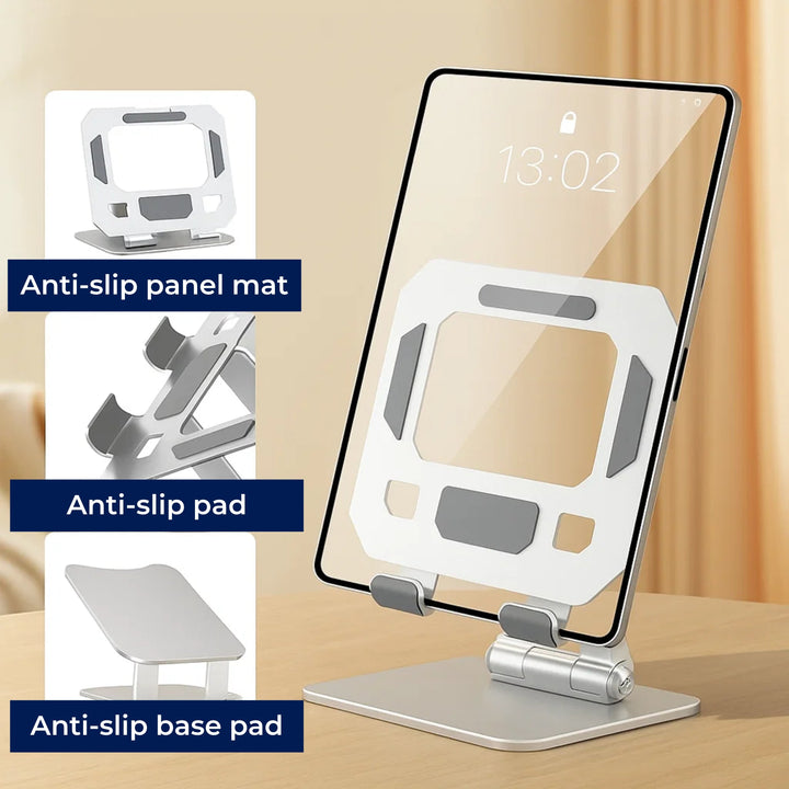 DeskEase | Adjustable Tablet Stand – Ergonomic Comfort – Foldable Anti‑Slip Design – Ideal for Work, Study, Travel & Video Calls Bowlift