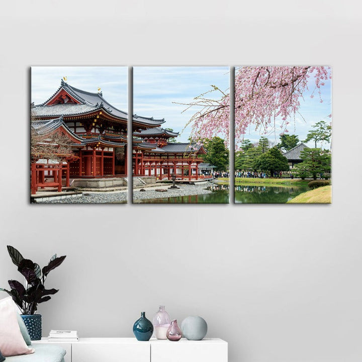 Gorgeous Cherry Blossom-Canvas Wall Art Painting 3 Pieces | Bowlift