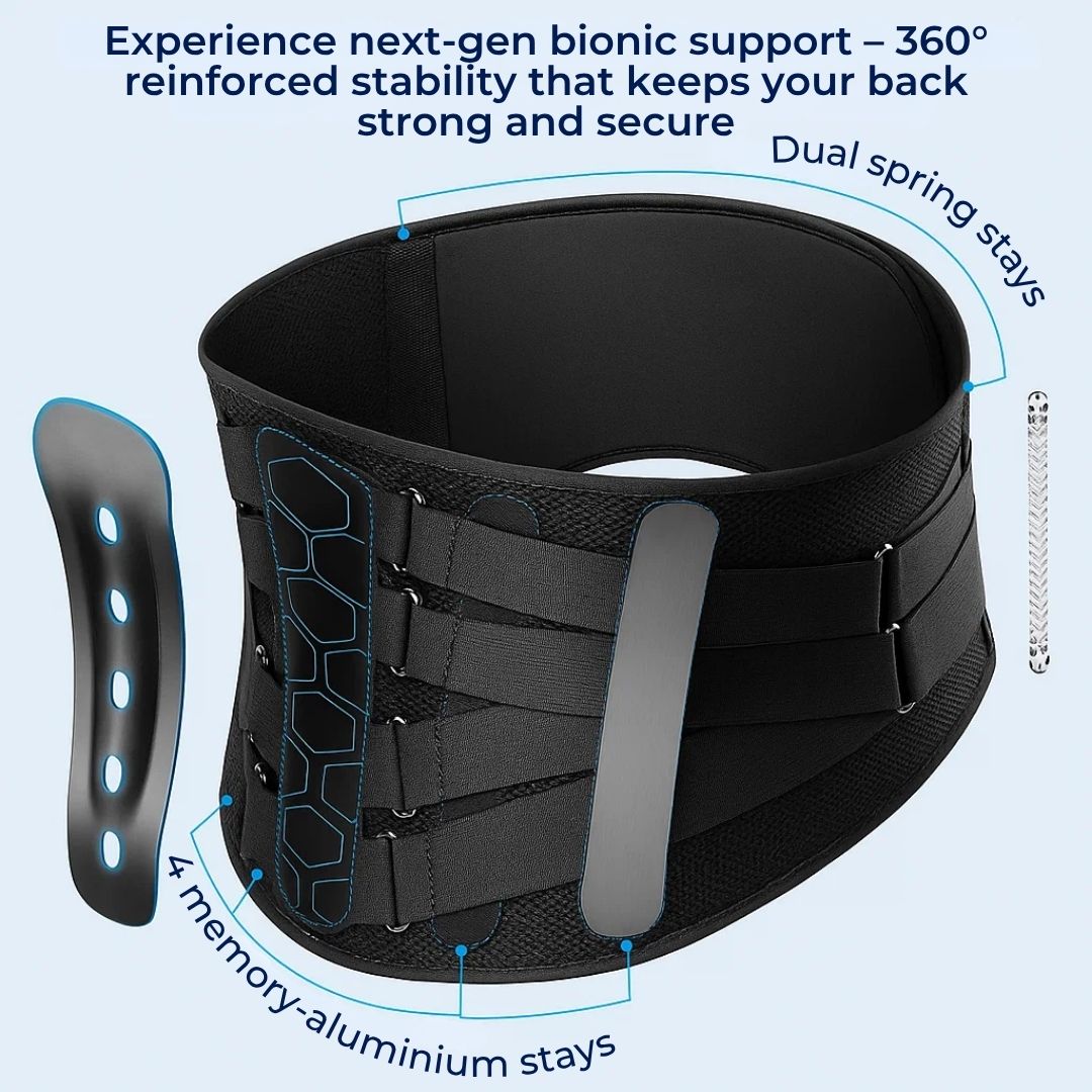 Ultra-Breathable Lumbar Support Belt – Lightweight Stabilising Wrap for Pain Relief & Posture Support Bowlift