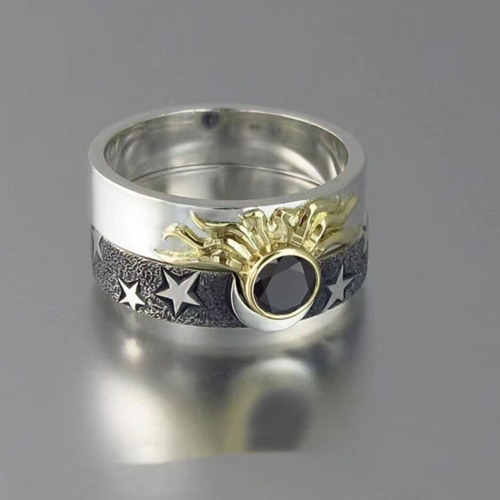 BowLift | Vintage Star Moon Sun Ring Set