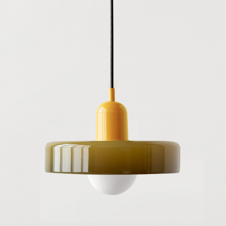 BowLift | Scandi Bauhaus Pendant Light – Stylish Orange Ceiling Lamp for Contemporary Spaces