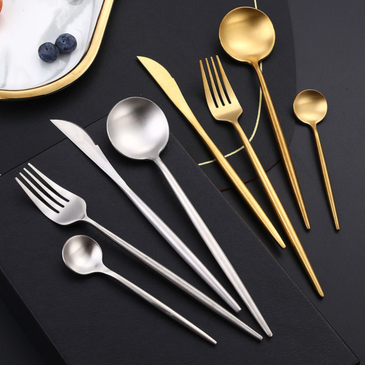 BowLift | Modern Stainless Steel Cutlery Set – 24 Pieces
