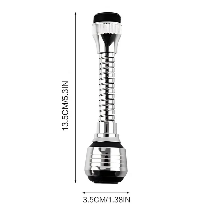 AquaFlex Steel – Stainless Steel Faucet Extension with 360° Rotation & Water Saving Function Bowlift