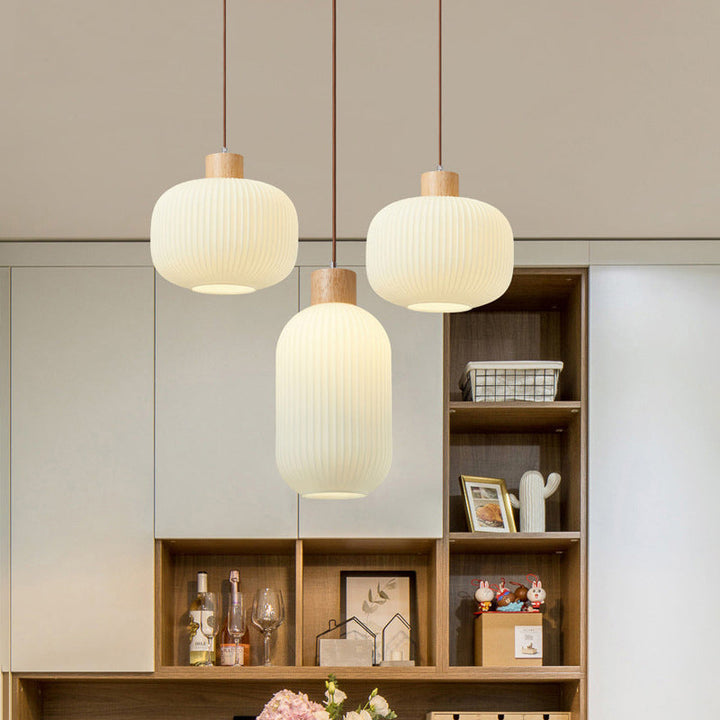 BowLift | VintageLight - Stylish wood and glass pendant lamp