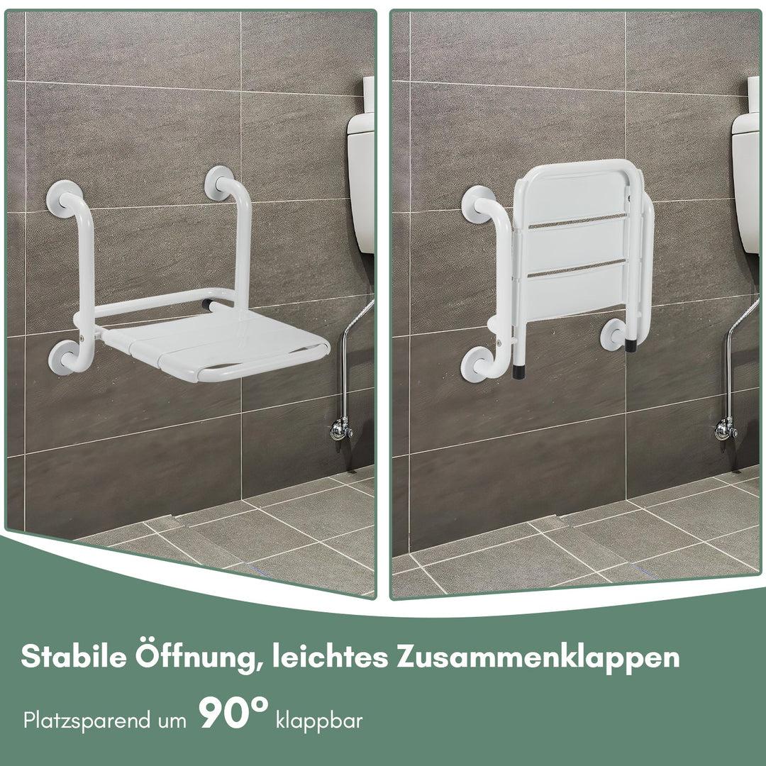 Foldable shower seat with armrests wall-mounted | Bowlift