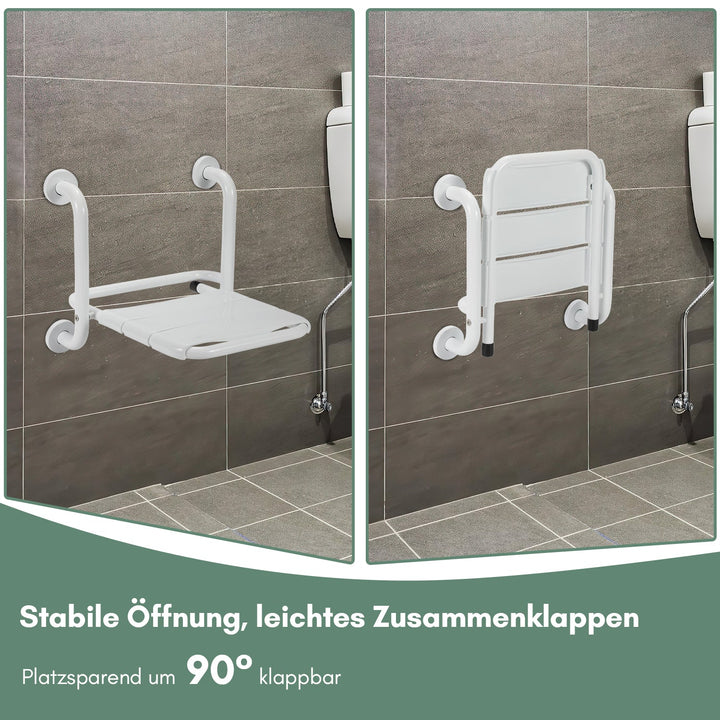 Foldable shower seat with armrests wall-mounted | Bowlift