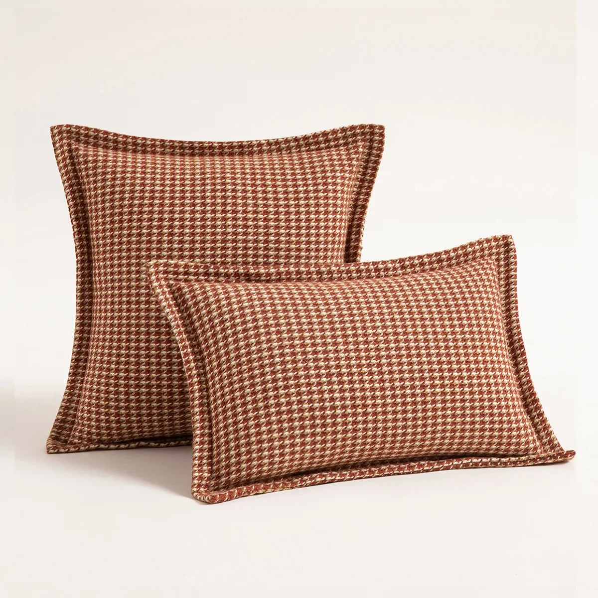 BowLift | Houndstooth Orange Jacquard Pillowcase