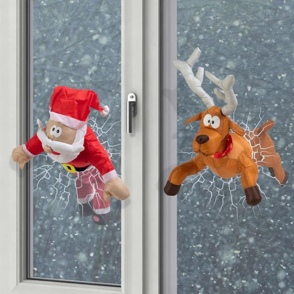 BowLift | CrashBuddy Reindeer & Santa — Transform your window into the most spectacular Christmas show in the neighborhood