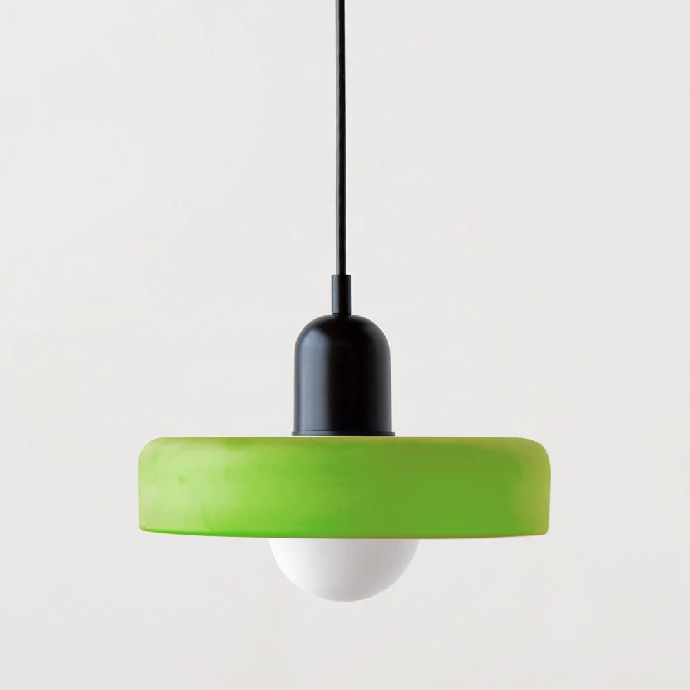 BowLift | Scandi Bauhaus Pendant Light – Stylish Orange Ceiling Lamp for Contemporary Spaces