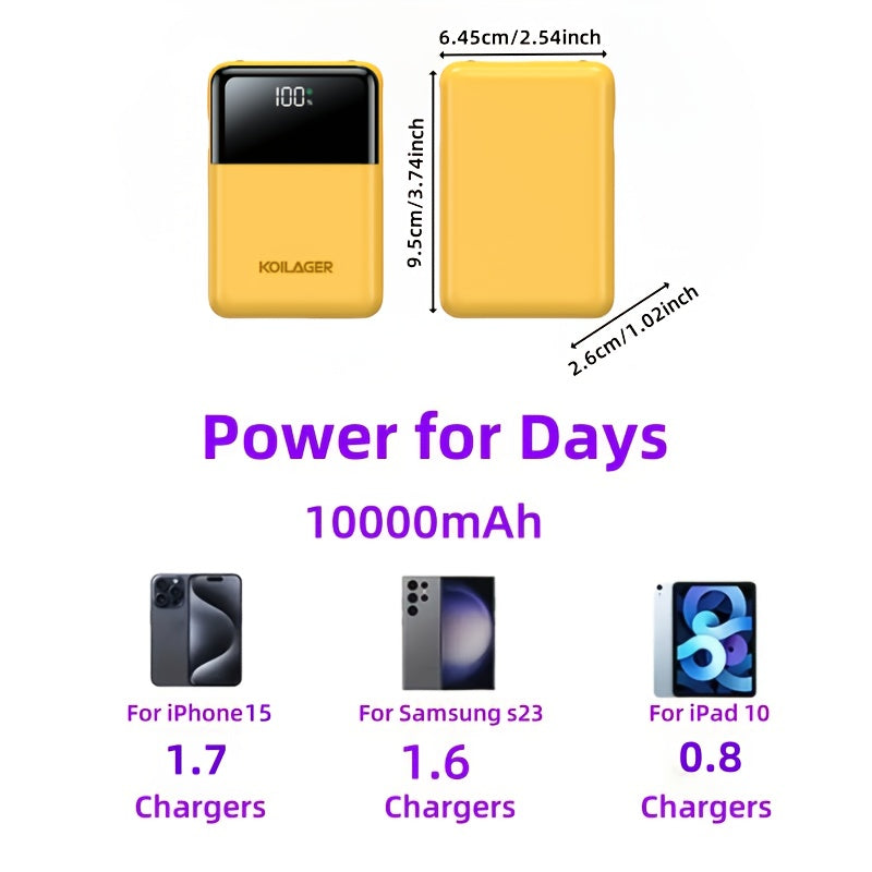 Powerbank 10000mAh Mini with Display | Bowlift