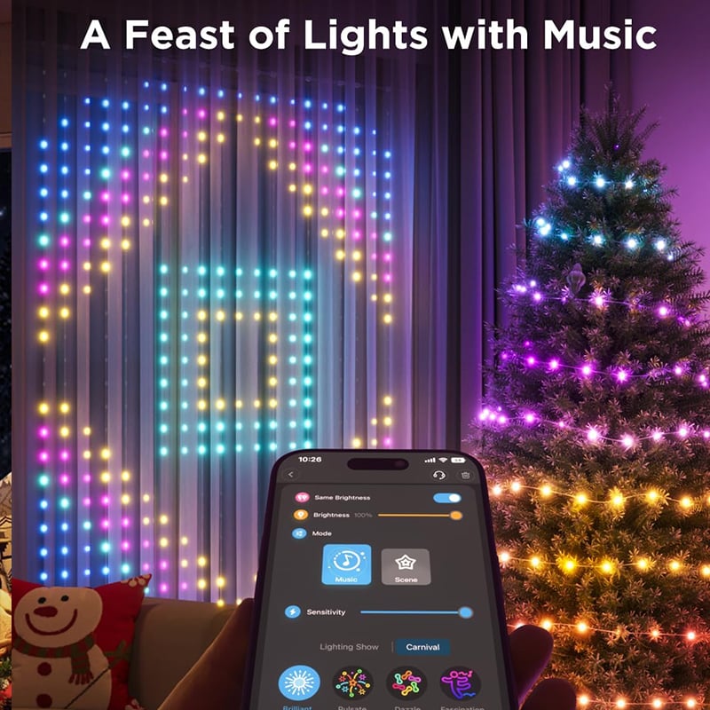 BowLift | Color Waves LED Curtain Sync Lights