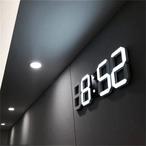 BowLift | LumiSync 3D LED Wall Clock – Modern Digital Clock with Dimmer Lighting