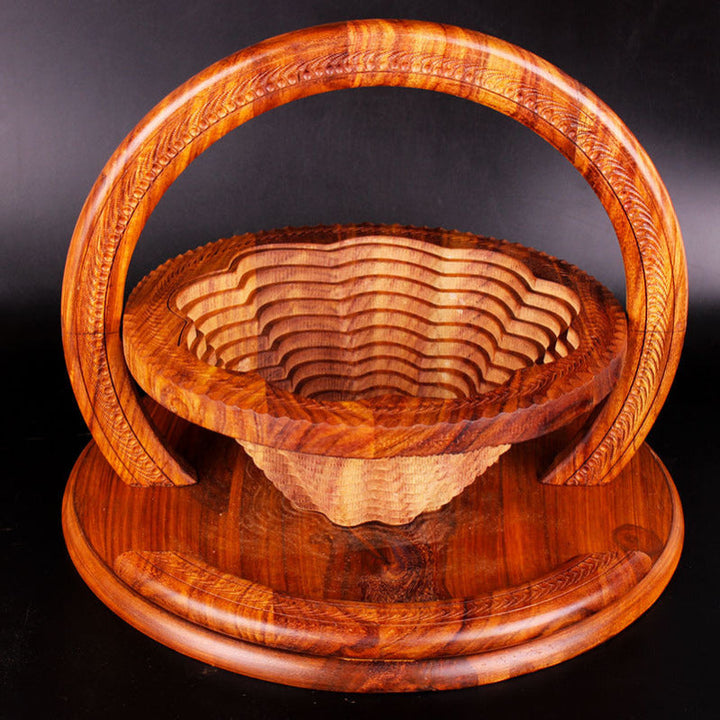 BowLift | Wooden Fruit Plate | Hand-Carved Serving Tray | Rustic Artisan Design | Sustainable Wood