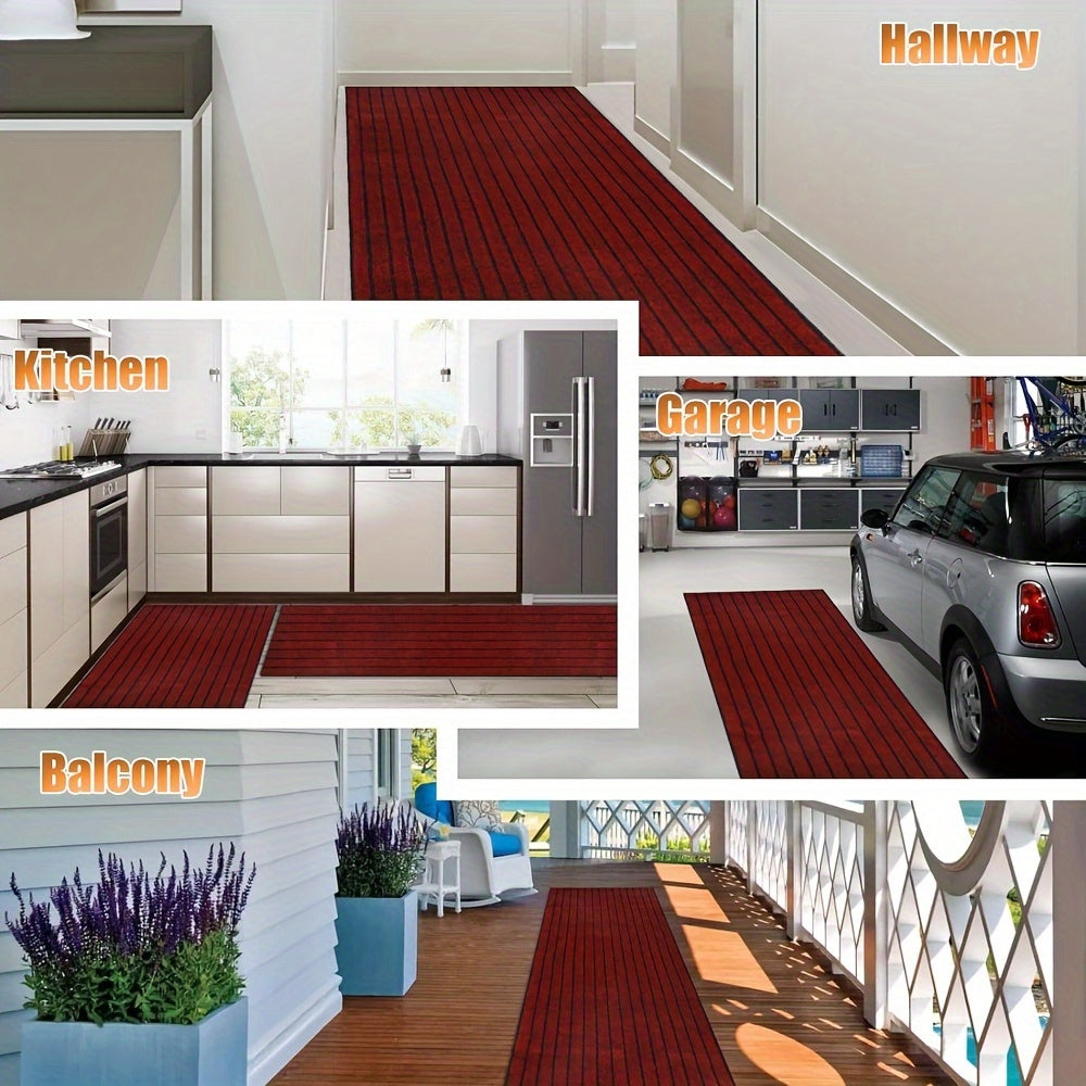 Non-slip Long Runner - WashaBowlifte Carpet with Rubber Backing for Indoor & Outdoor | Perfect for Hall & Balcony | Bowlift