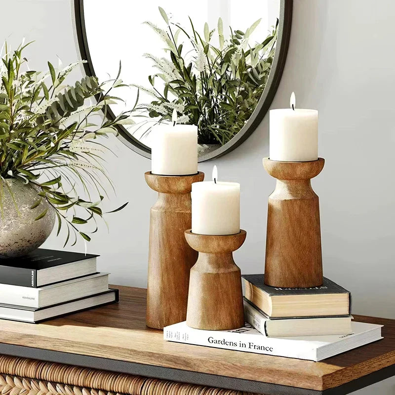 BowLift | Rustic Wooden Candlestick Holder