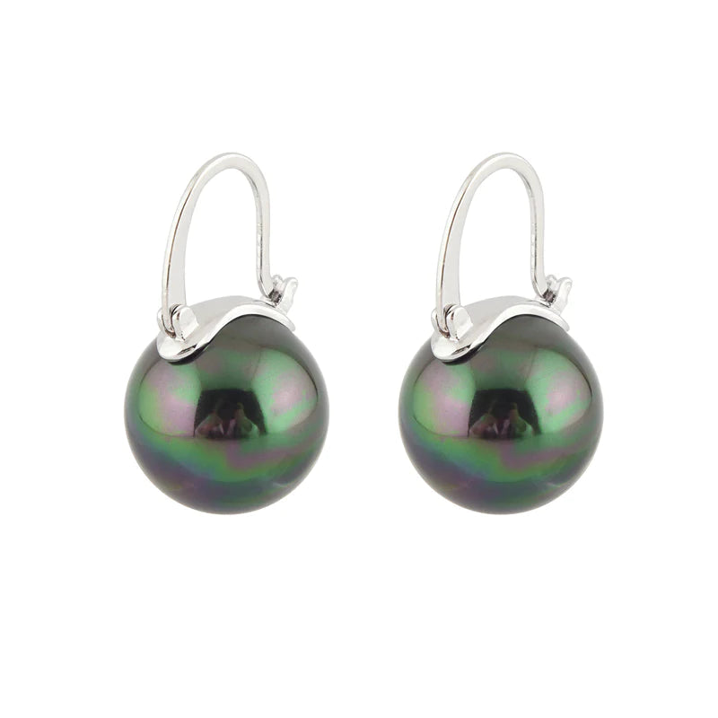 BowLift | Black Pearl Earrings  Available in White Champagne Grey Gold and Black  Pearl Dangle Earrings