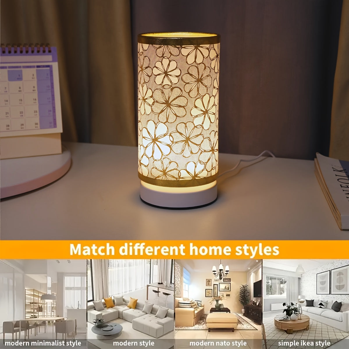 ModernLicht – Illuminated USB Table Lamp in Cylinder Bowlift
