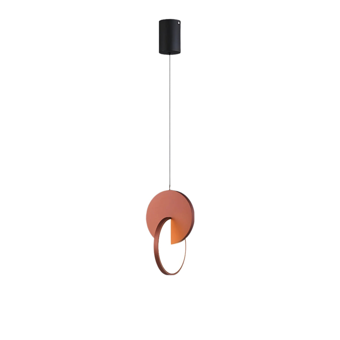 Modern Scandinavian LED Pendant Lamp with Round Frame and Warm Glow Bowlift