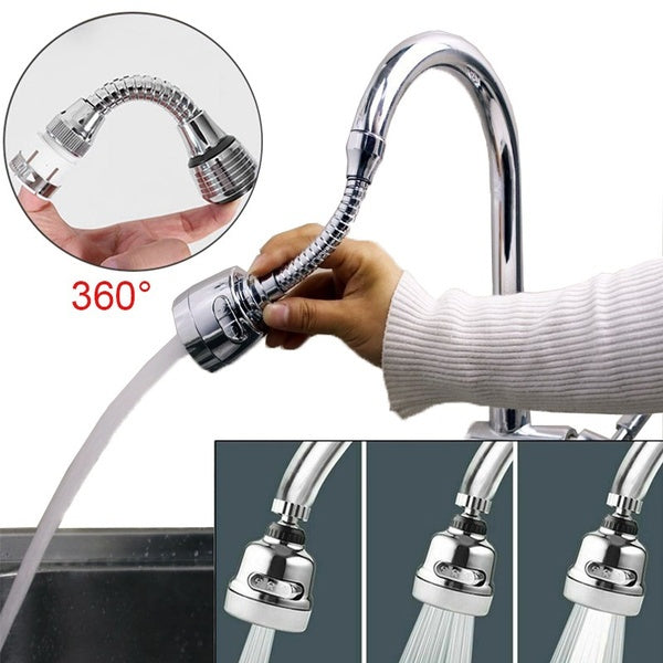 Water-saving attachment made of stainless steel, 360-degree movable and extendable | Bowlift
