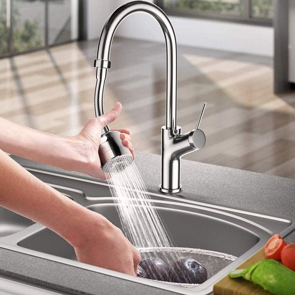 Water-saving attachment made of stainless steel, 360-degree movable and extendable | Bowlift