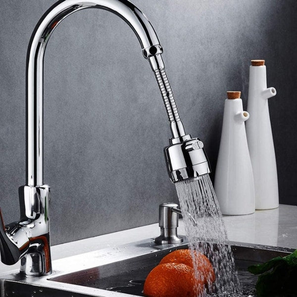Water-saving attachment made of stainless steel, 360-degree movable and extendable | Bowlift