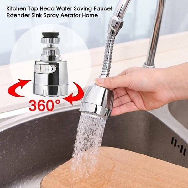 Water-saving attachment made of stainless steel, 360-degree movable and extendable | Bowlift