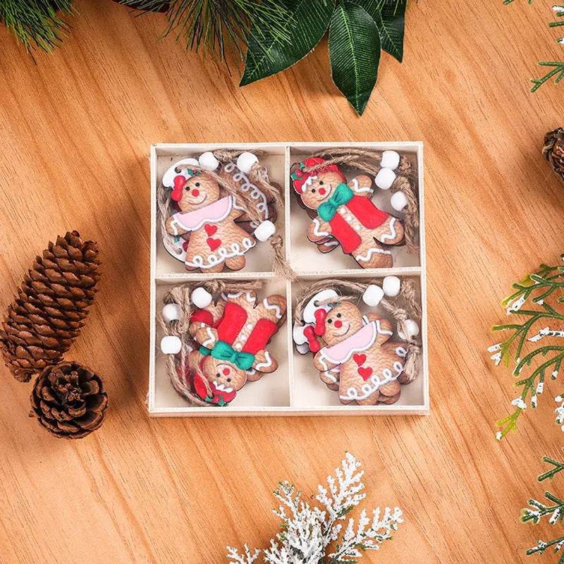 BowLift | Wooden Gingerbread Man Christmas Decorations Box Pendant