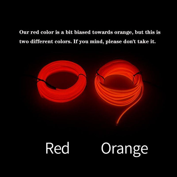 BowLift | 5m car interior accessories atmosphere lamp EL cold light line with USB DIY Decorative Dash board Console Door LED Ambient Light