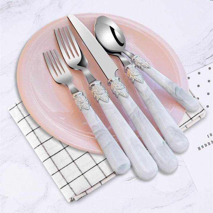 5pcs Dinnerware Dishwasher Safe Steel Flatware Set Cutlery Tableware | Bowlift