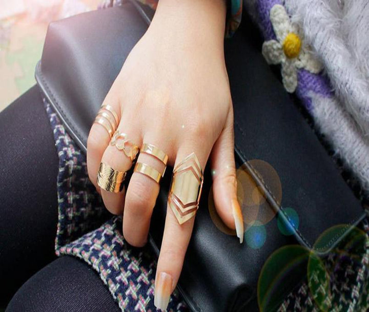 5 Piece Stack of Midi Open Rings | Bowlift