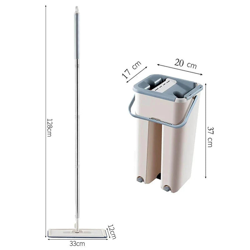 Spin Mop Bucket With Reusable Mop Pads Bowlift