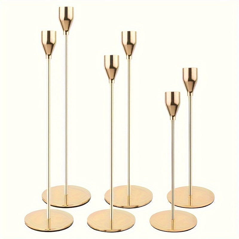 BowLift | MajesticFlicker – Sophisticated Black and Gold Candelabra Set for Elegant Events