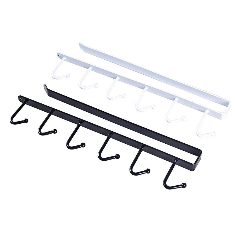 6 Hooks Hanging Cup Holder Rack Space Saving for Mug Organizer | Bowlift