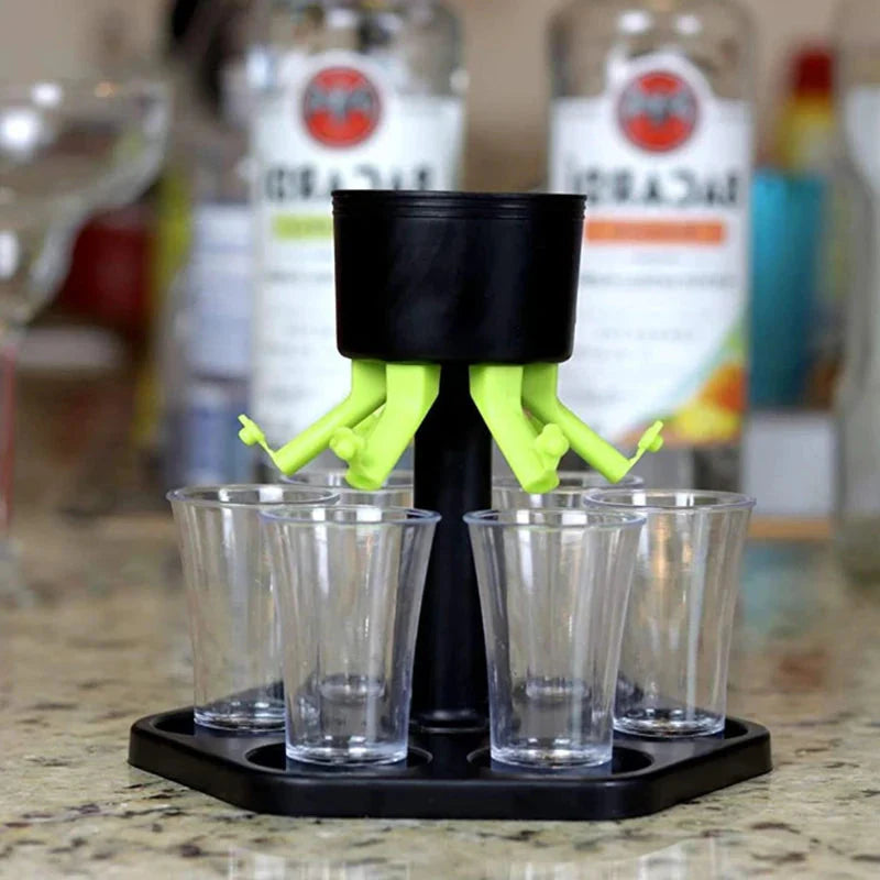 6 Shot Glass Dispenser Liquor Drinking Tools Bar Accessories | Bowlift