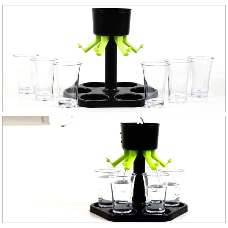 6 Shot Glass Dispenser Liquor Drinking Tools Bar Accessories | Bowlift