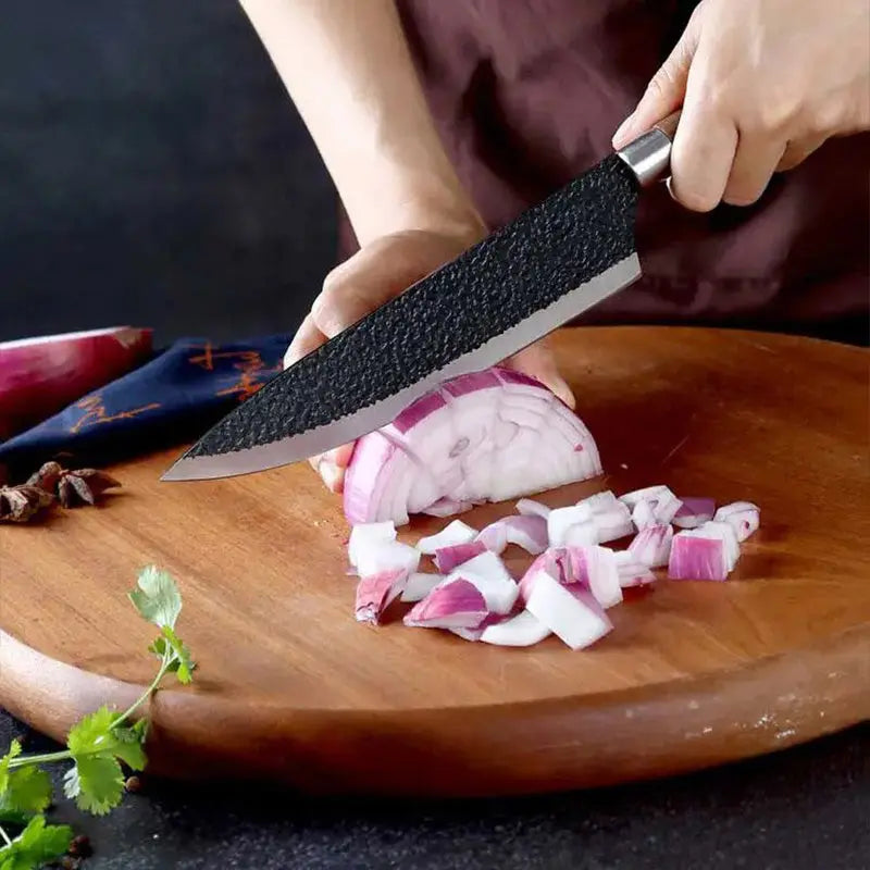 BowLift | 6-piece kitchen knife set with ergonomic wooden handles