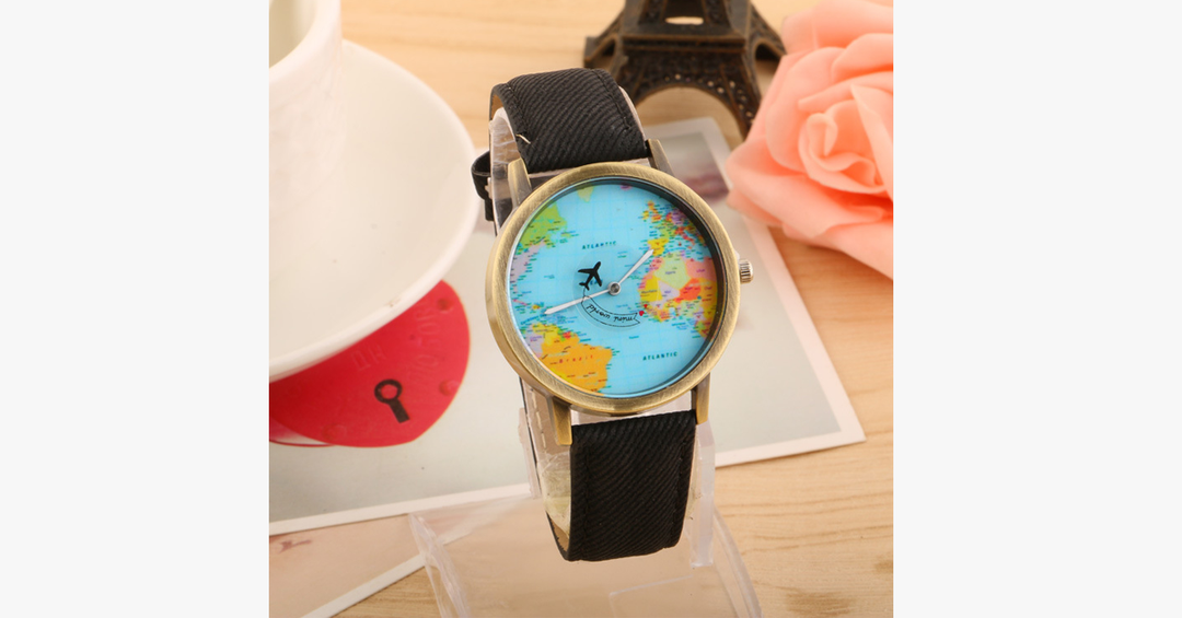 BowLift | Unisex Watch Unique Design World Map Quartz Watch