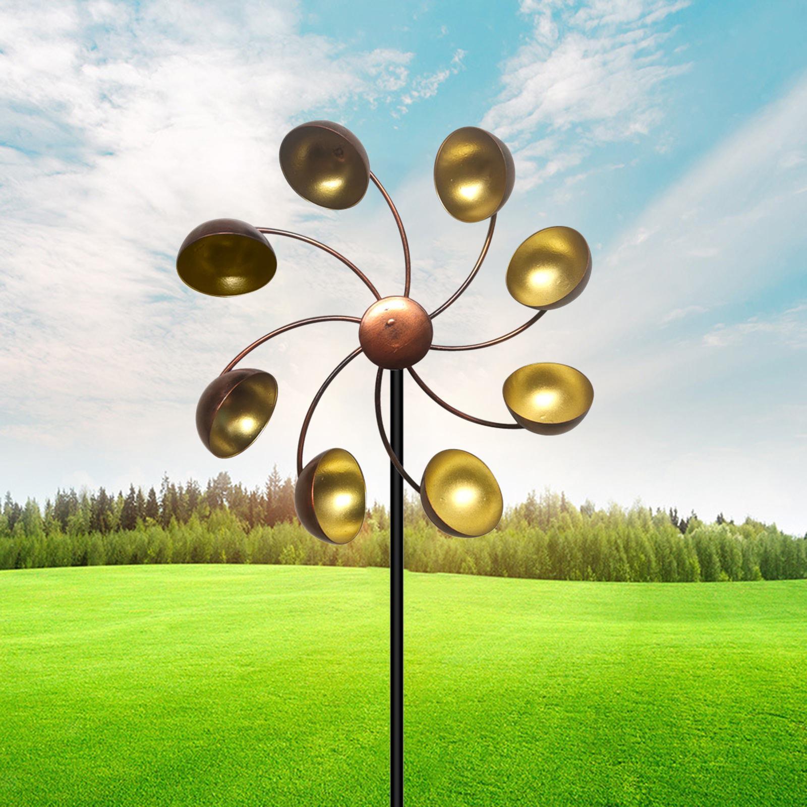 BowLift | Decorative Garden Windmill with Metal Flowers – Colorful Wind Chime for Outdoor Use