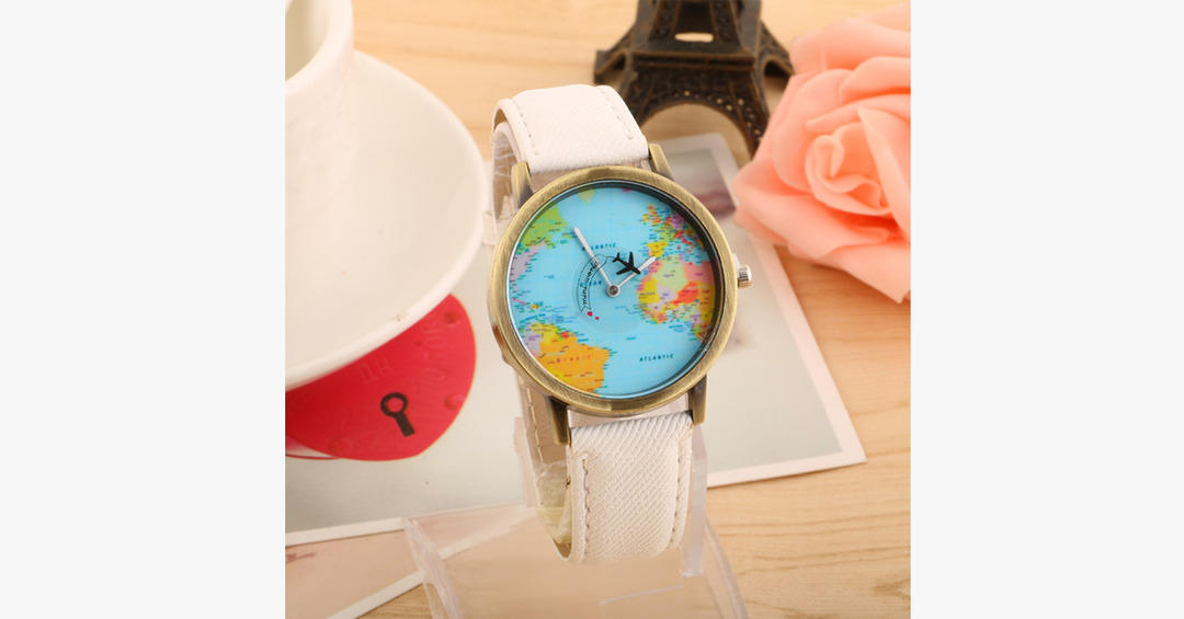 BowLift | Unisex Watch Unique Design World Map Quartz Watch