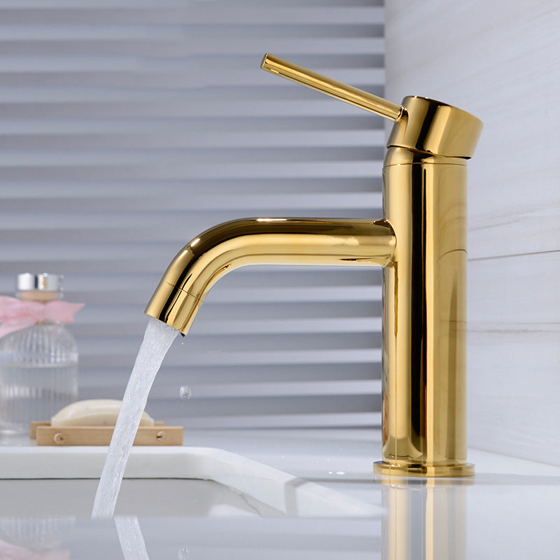 BowLift | Modern 1-Hand Basin Faucet Gold Brushed Sink Faucet Brass