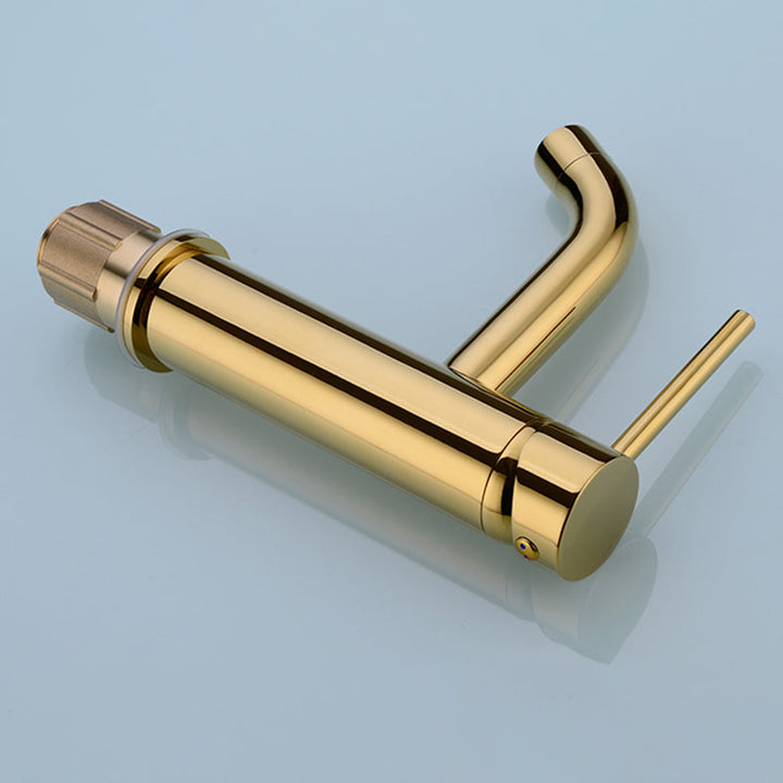 BowLift | Modern 1-Hand Basin Faucet Gold Brushed Sink Faucet Brass
