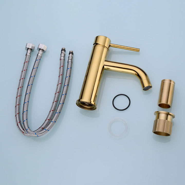 BowLift | Modern 1-Hand Basin Faucet Gold Brushed Sink Faucet Brass