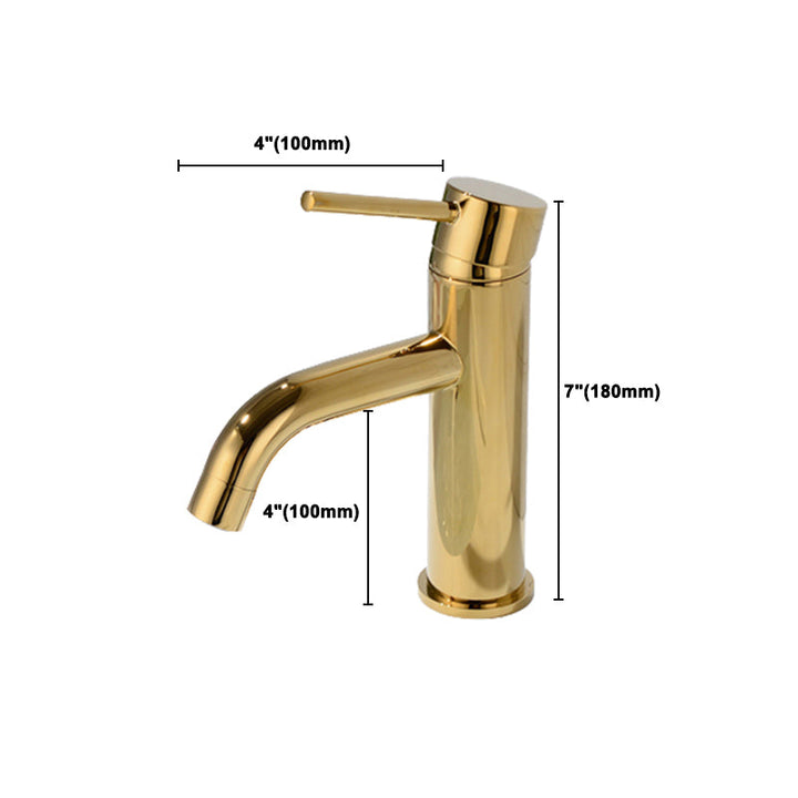 BowLift | Modern 1-Hand Basin Faucet Gold Brushed Sink Faucet Brass