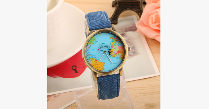BowLift | Unisex Watch Unique Design World Map Quartz Watch