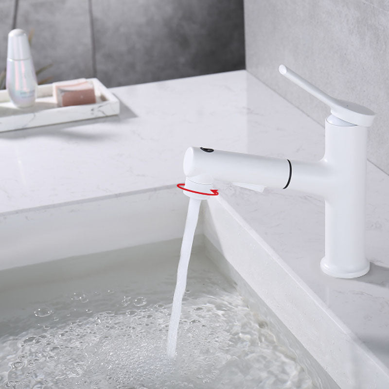BowLift | Contemporary Single Handle Faucet Retractable Sink Faucet with Lever Handle