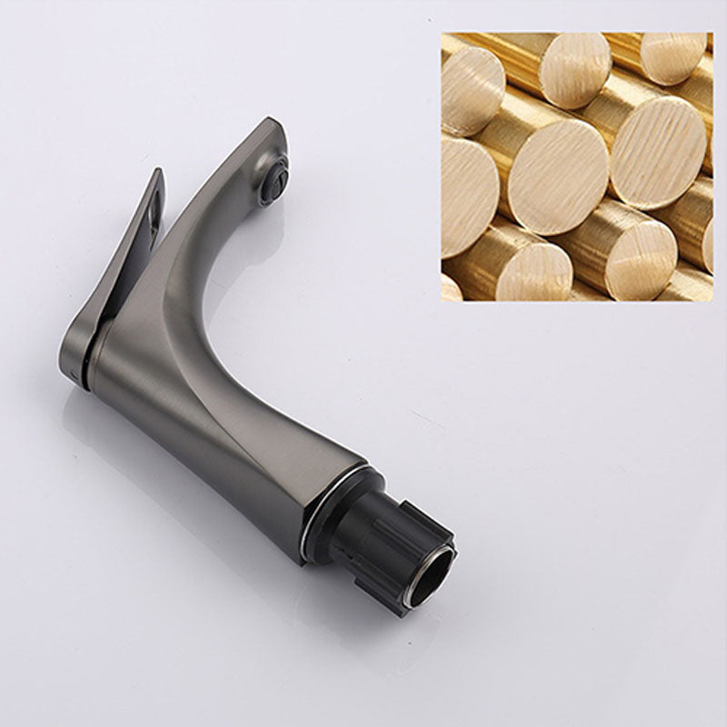 BowLift | Modern Vessel Faucet Brass Lever Handles Low Arc with Water Hose Bathroom Vessel Faucet
